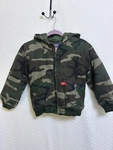 DICKIES Sz S (8/10) Insulated Camouflage Pattern Hooded Jacket! - Picture 1 of 13