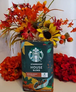 Starbucks ~ Hausmischung ☕ Mittel geröstet ganze Bohnen Kaffee 2,5 Pfund 40 Unzen 🙂 Neu - Bild 1 von 4