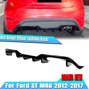 Glossy Black Rear Bumper Diffuser Lip Kit For Ford Fiesta ST MK6 2012-2017 2014 - Foto 1 di 12
