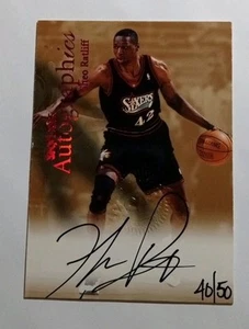 1999-00 99 Skybox Premium Theo Ratliff Century Marks Auto Autographics 40/50 - Picture 1 of 2