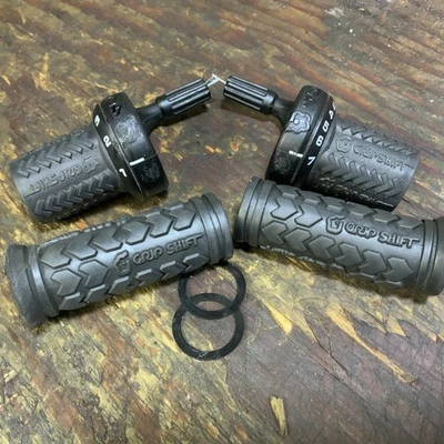 SRAM SRT 400 3x7 Grip Shifters With Grips Decent Shape! - Image 1 of 4