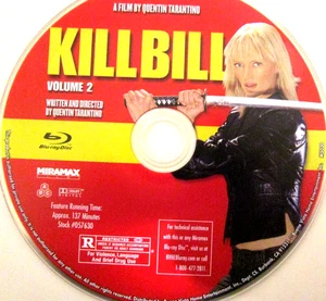 KILL BILL VOL. 2 (Blu-ray, 2010) Uma Thurman, NO CASE, Read Descript Sect - Picture 1 of 1