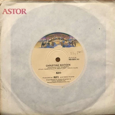 Kiss - Christine Sixteen / Shock Me 1977 Casablanca OZ 45 Foto 1 de 2