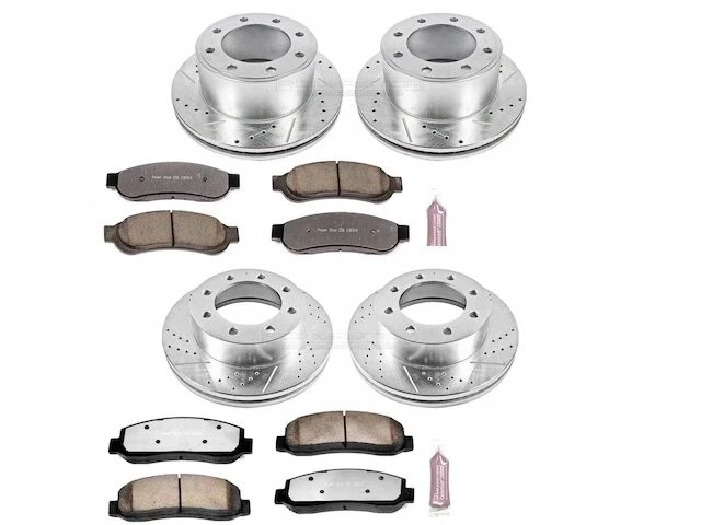 Front and Rear Brake Pad and Rotor Kit For 10 Ford F350 Super Duty XLT KN52D2 - Imagem 1 de 1