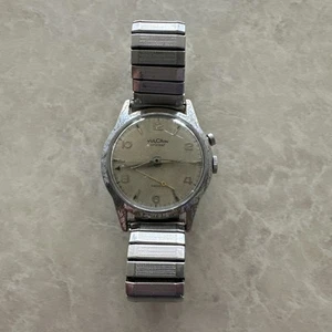AS-IS Vtg Vulcain Cricket Alarm Manual Wind Stainless Steel Wristwatch - Picture 1 of 6