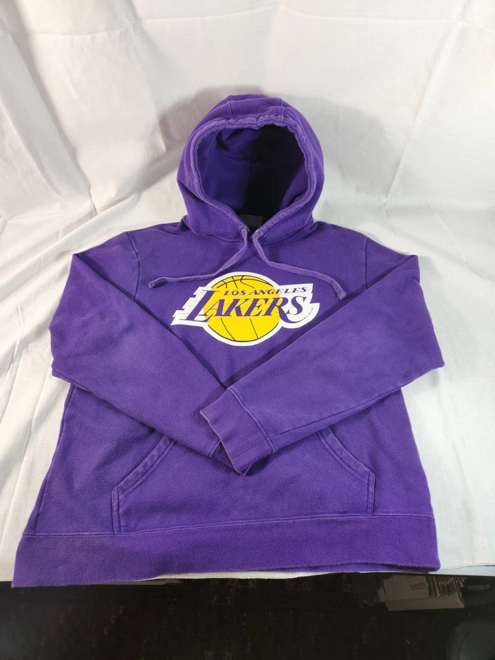Los Angeles Lakers Primary Logo Pullover Hoodie SZ L Drawstrings Kangaroo Pocket - Image 1 of 4