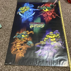 VTG Teenage Mutant Ninja Turtles TMNT Poster 22x34 Mirage Studios EXCELLENT CON - Picture 1 of 10