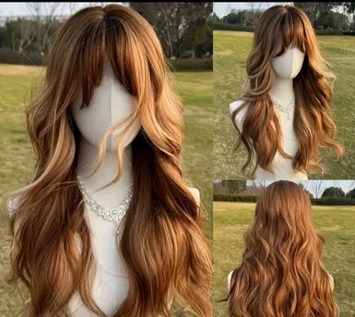 Preciosa Peluca Larga Ondulada Sintética Lt Marrón - Travesti - Femboy - Sissy Foto 1 de 4