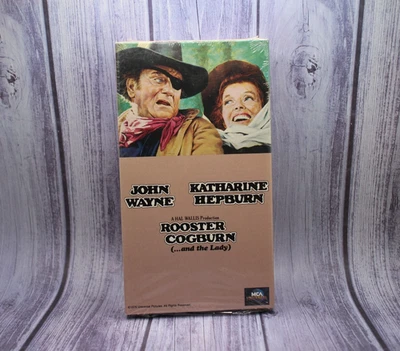 Петух Когберн VHS Western John Wayne MCA универсальный новый запечатанный водяные знаки 1990 - Изображение 1 из 4