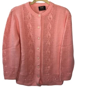 Duet Creations Wintuk Vintage Pink Cardigan Grannycore Pullover  - Bild 1 von 4