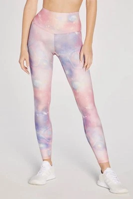 WILDFOX Cintura Alta Cosmic Cloudy Wash 7/8 Leggings Talla Pequeña Ropa Activa Pantalones Foto 1 de 4