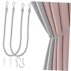 Curtain Tie Backs, Curtain Handmade Holdbacks, 2Pcs Curtain Ropes Tiebacks - Picture 1 of 7