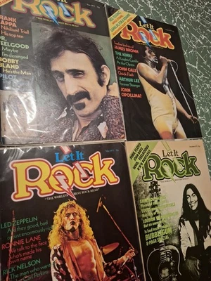 4 x Vintage Music Magazines 1975 Led Zeppelin Dr Feelgood F Zappa Stealers Wheel - Image 1 of 4