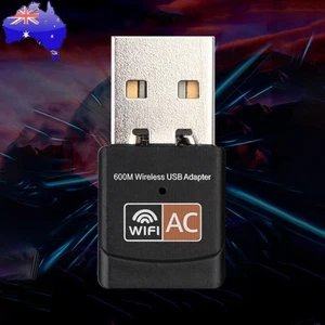 600Mbps WiFi Smart Network Card 2.4G&5GHz USB Network Card for PC Computer - Afbeelding 1 van 5