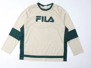 Camiseta deportiva de manga larga Fila beige XL para hombre - Imagen 1 de 12