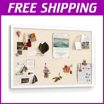 School Office Bulletin Cork Board - Vintage White - Image 1 of 4