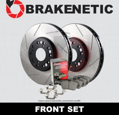 FRONT BRAKENETIC Premium Slotted Brake Rotors + Ceramic Pads 55.43013.51 - Image 1 of 2