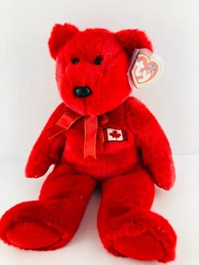 Ty Beanie Buddy - PIERRE The Bear - Bandera Roja Canadiense MWT 2001 - Imagen 1 de 7