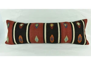 Extra Large Kilim Pillow Cover 16x48 Handmade Ethnic Boho Oriental Lumbar 3251 - Picture 1 of 3