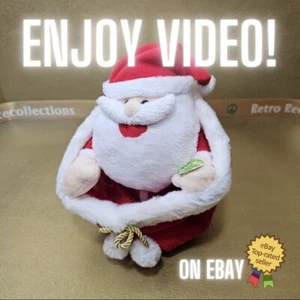 Animierter Weihnachtsmann 9" Peek A Boo! Musikalischer sprechender Weihnachtsmann Plüschtier Video kichert 2017 - Bild 1 von 12