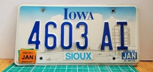 IOWA LICENSE PLATE FARM SCENE 4603 AI SIOUX COUNTY January 2013 & 1999 STICKERS - Picture 1 of 2