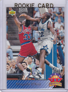 SHAQUILLE O'NEAL ROOKIE CARD 1992 Upper Deck Top Prospects BASKETBALL SHAQ RC
