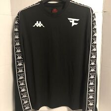 KAPPA X FAZE CLAN mens long sleeve JERSEY Black Size XL Limited/Rare 2019