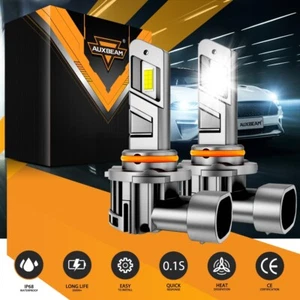 AUXBEAM 9005 LED Headlight Bulb Kit High Beam White Super Bright 6500K CANBUS 2x - Picture 1 of 12