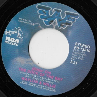 (Sittin' On) The Dock Of The Bay/Luckenbach, /Waylon Jennings & Willie Nelson NM - Image 1 of 2