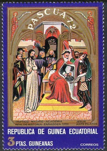 Guinea Ecuatorial #Mi47 MNH 1972 Jesús delante de Pilato [72-35 YT18B] Foto 1 de 1