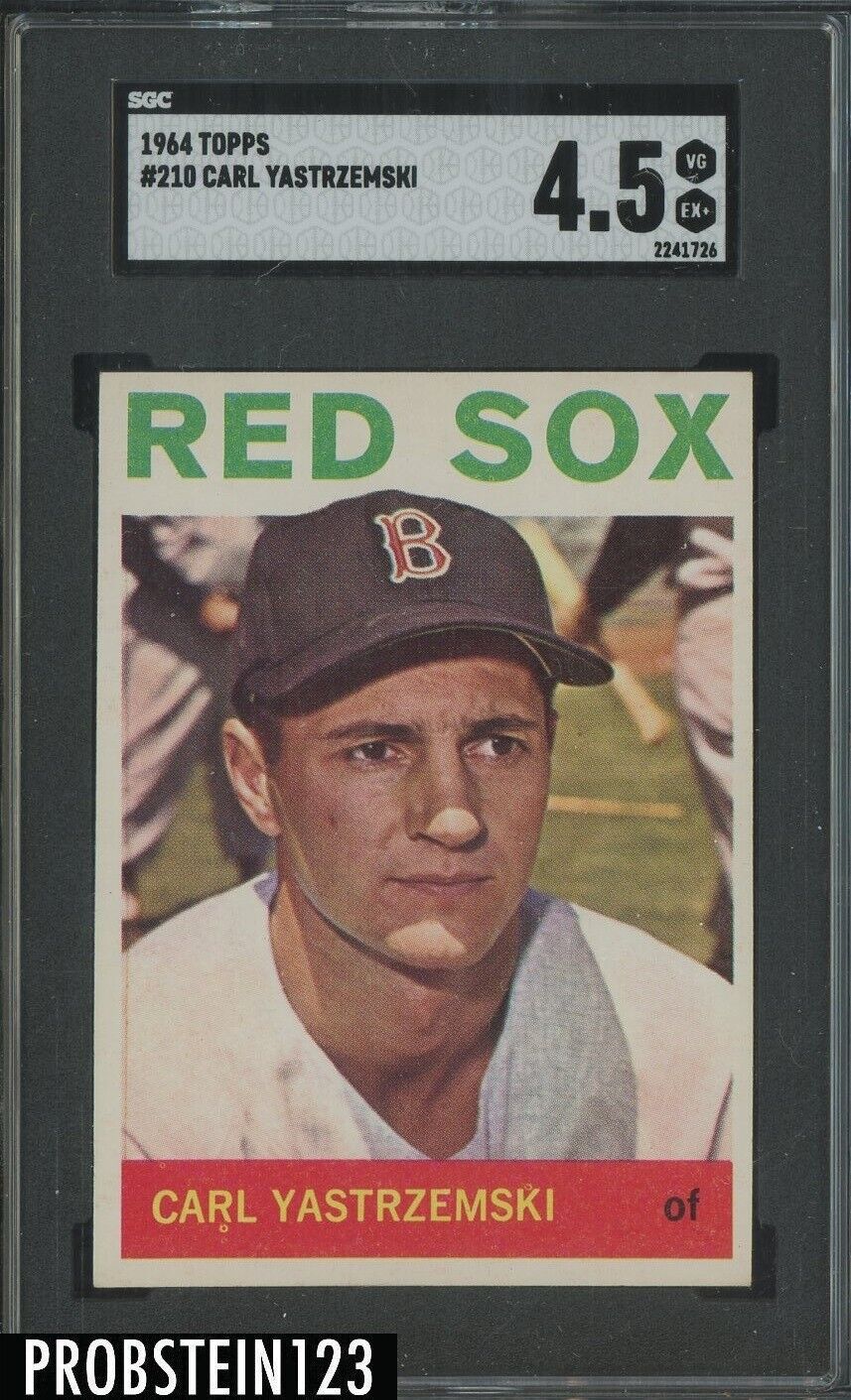 1964 Topps #210 Carl Yastrzemski Boston Red Sox HOF SGC 4.5 VG-EX+