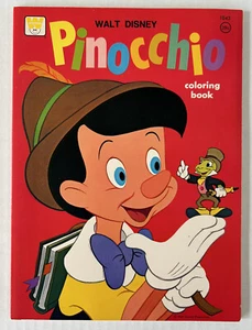 Libro para colorear vintage de Pinocho de Disney 1975 Whitman nuevo sin usar - Imagen 1 de 8