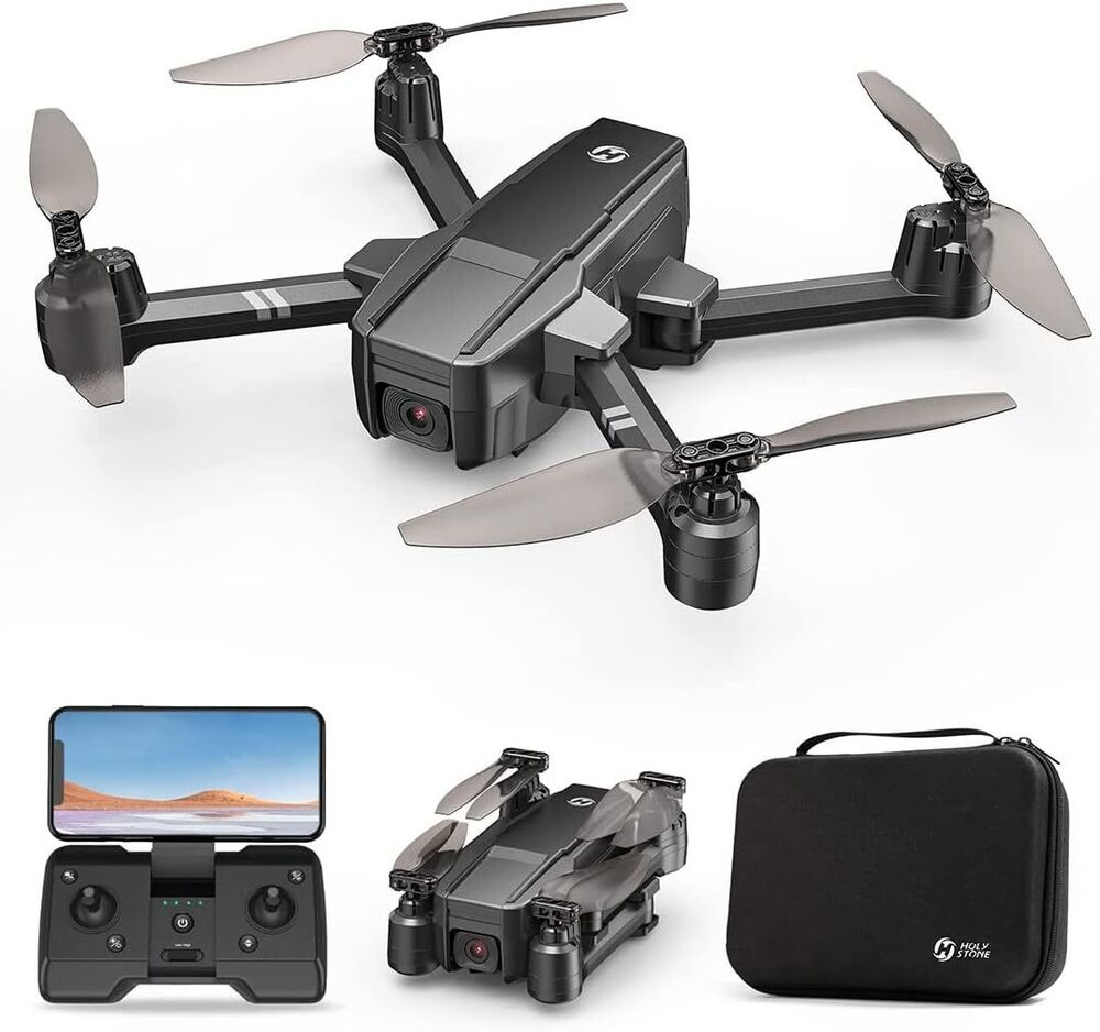 Holy Stone HS440 Foldable FPV Drone 1080P WiFi Camera 40 Min 2 Batteries + Case