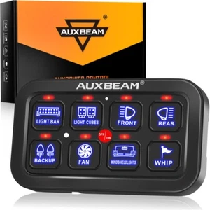 AUXBEAM GB80 8 Gang Switch Panel LED Control Relay System Universal Car Truck RV - Picture 1 of 9