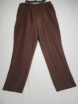 Blair Women's Chocolate Brown Cordray Pull-on Pants Size L PT - Image 1 of 4