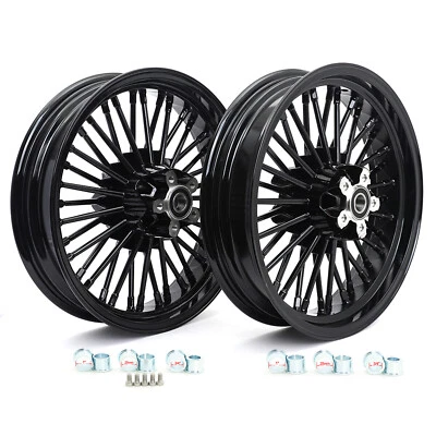 16x3.5 Fat Spoke Wheels Rims Set for Harley Softail Slim FLS FLSL 2012-2021 2020 - Image 1 of 4