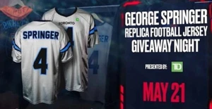 Toronto Blue Jays George Springer Football Jersey -2025 stadium giveaway IN HAND - Picture 1 of 1