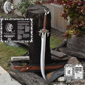 Ashen Edge Hot Item 440C Steel Sword Walnut Wood Unique Steel Guard - Picture 1 of 10
