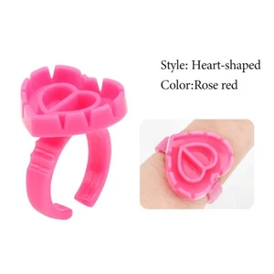 15 Stck. Wimpernkleber Halter Pfropfen Wimpern Schnellblüte Ring Tasse Pink - Bild 1 von 6