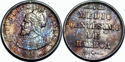 Panama 1907 Doubled Die Reverse - Image 1 of 2