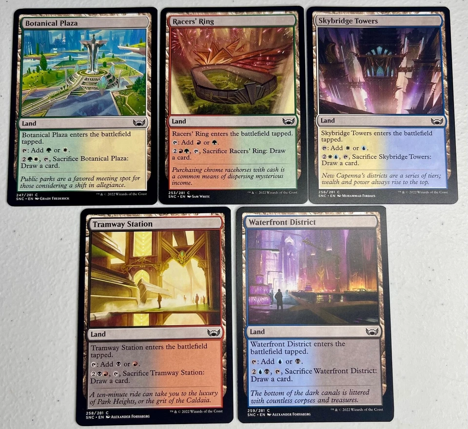 MTG ~ 5 Different Dual Lands ~ Streets of New Capenna ~ Near Mint - Image 1 of 1
