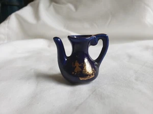 Jarra miniatura vintage azul cobalto #AA - Imagen 1 de 9