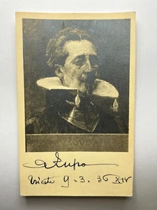 Autografo ALESSANDRO LUPO (†1953)-Pittore-firma suo ritratto-Trieste 1936-RARO! - Picture 1 of 3