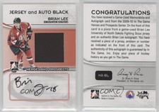 2009-10 ITG Heroes and Prospects Jersey Emblem Black Brian Lee #MA-BL Auto