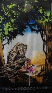 Leopard Strand Badetuch groß 42 x 72 Velours 100% Baumwolle - Bild 1 von 2