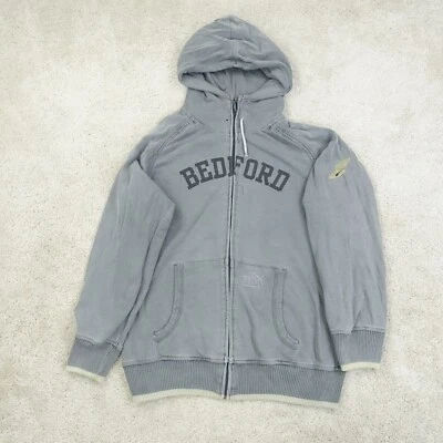 Puma Hoodie Mens Extra Large Grey Bedford Wing Patch Full Zip Retro Y2K Sweats - Image 1 of 4