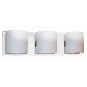 Dainolite Sanctuary 3 Light Vanity Fixture, Chrome, White Frosted - V030-3W-PC - Picture 1 of 1