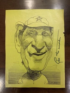 Leo Durocher signed magazine caricature - Picture 1 of 2