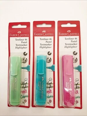 Textmarker Faber-Castell Pastelfarben Rosa / Grün / Blau - Bild 1 von 2