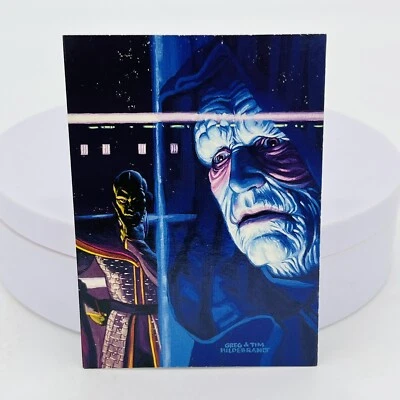 Tarjeta 1996 Topps Star Wars Sombras del Imperio #1 Xizor Is Lurking Palpatine Foto 1 de 4